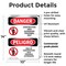 Signmission Construction Area Authorized Only Bilingual Danger Sign, Plastic, 10in W x 14in L, 2PK OS-2PACK-DS-P-1014-VS-1095 - alternate 4